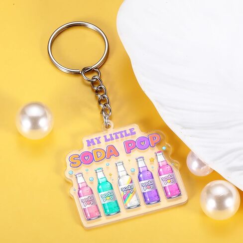 TI-EDC Soda Pop Birthday Party Friendship BFF Gifts for Fans Kpop Merch for K-Pop Lovers, Kpop Keychain Gifts for Girls, Galentines Day Gifts for Women, Korean Drama Music Keychain for Girls in Saudi Arabia