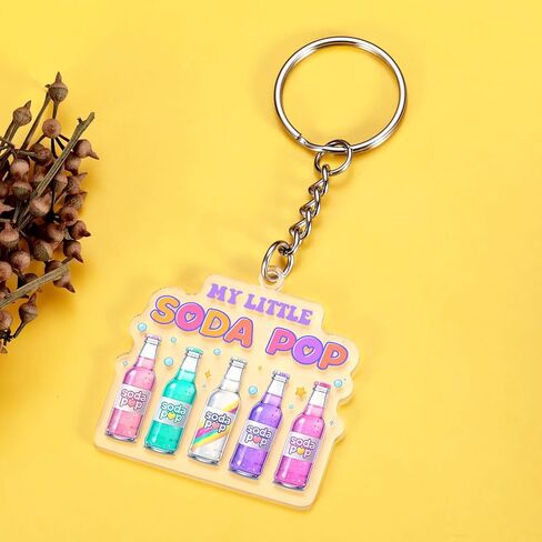 TI-EDC Soda Pop Birthday Party Friendship BFF Gifts for Fans Kpop Merch for K-Pop Lovers, Kpop Keychain Gifts for Girls, Galentines Day Gifts for Women, Korean Drama Music Keychain for Girls in Saudi Arabia