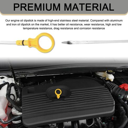 عصا قياس زيت المحرك، عصا غمس الزيت لفحص سائل الزيت، ملحقات السيارة عصا قياس مستوى زيت المحرك المتوافقة مع عصا زيت مؤشر سائل Ford Escape Explorer، تحل محل OEM# CJ5Z-6750-A in Kuwait
