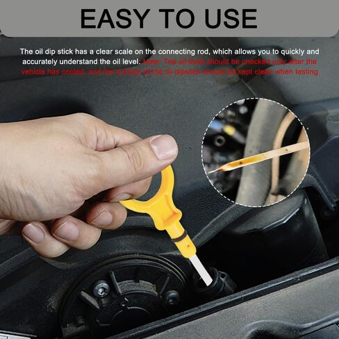عصا قياس زيت المحرك، عصا غمس الزيت لفحص سائل الزيت، ملحقات السيارة عصا قياس مستوى زيت المحرك المتوافقة مع عصا زيت مؤشر سائل Ford Escape Explorer، تحل محل OEM# CJ5Z-6750-A in Kuwait