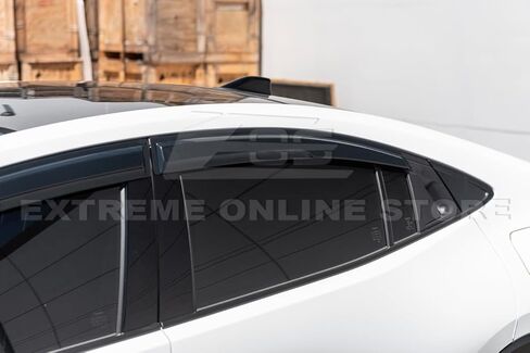 Replacement for 2023-Present Toyota Prius | Prius Prime Models EOS Visors Tape-On JDM Mugen Style Side Vents Window Visor Rain Guard Deflectors in Saudi Arabia