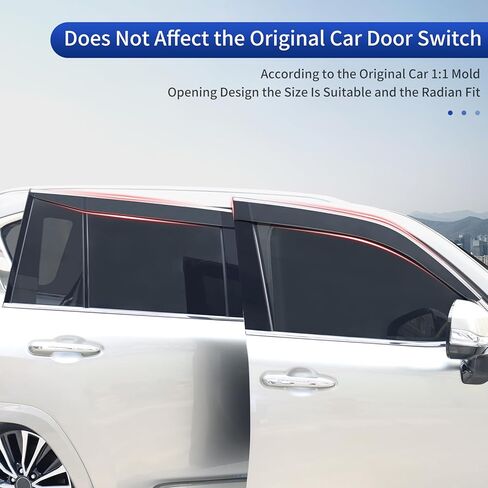 Car Window Visor Suitable for 2024-2026 Lexus Lx600 and Lx500d and Lx700h, Thickened Acrylic Shelter from Rain, Rainproof Ventilation Exterior Modification Accessories in Kuwait