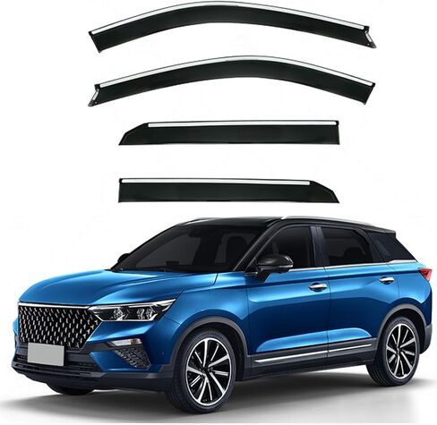 Window Visors Rain Guards for Bestune T77 MK1 2018-2025, Window Wind Deflector Rain Guard Shield Cover Vent Visor Deflectors Accessories in Saudi Arabia