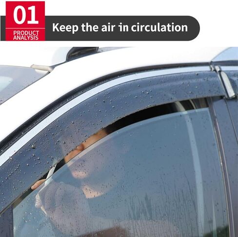 Window Visors Rain Guards for Bestune T77 MK1 2018-2025, Window Wind Deflector Rain Guard Shield Cover Vent Visor Deflectors Accessories in Saudi Arabia