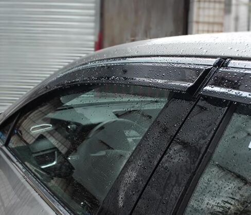 ملحقات السيارة مناسبة لسيارة Lexus UX 200 250h UX200 UX250h 2019-2024 شريط على النافذة واقي المطر (Blakc) 4 قطع غطاء واقي من الشمس مع زخرفة من الفولاذ المقاوم للصدأ 304 in Saudi Arabia