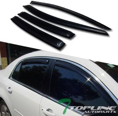 7422439777729 Compatible with 2008 2009-2012 Chevy Malibu Smoke Window Visors Deflector 4 Pieces in Saudi Arabia