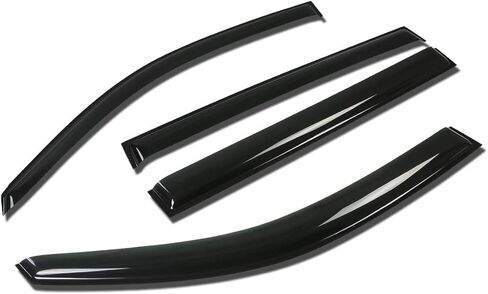 DNA MOTORING Set of 4 Tape-On Window Rain Guards for 20-25 Toyota Corolla Sedan Smoke Tint Window Visor Shade/Sun Wind/RAIN Deflector, WVS-293 in Saudi Arabia