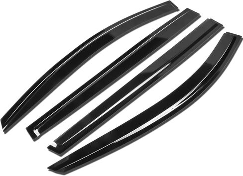DNA MOTORING Set of 4 Tape-On Window Rain Guards for 20-25 Toyota Corolla Sedan Smoke Tint Window Visor Shade/Sun Wind/RAIN Deflector, WVS-293 in Saudi Arabia