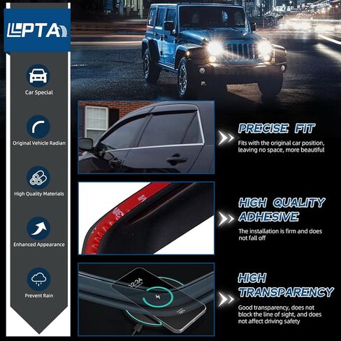 4pcs Compatible with 99-06 Silverado/Sierra 1500/2500/3500 07 Classic Body Extended Cab with Half Size Back Doors Front+Rear Smoke Sun/Rain Guard Outside Mount Tape-On Window Visors in Kuwait