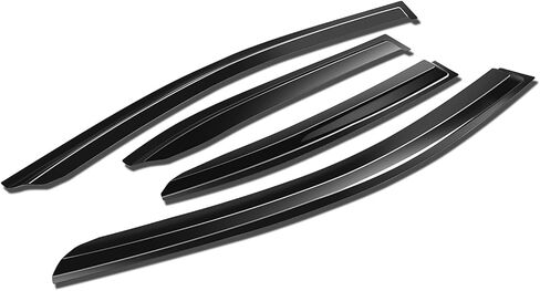 DNA MOTORING Set of 4 Tape-On Window Rain Guards for 20-25 Toyota Corolla Sedan Smoke Tint Window Visor Shade/Sun Wind/RAIN Deflector, WVS-293 in Saudi Arabia