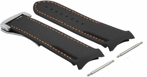 Ewatchparts 20mm 22mm Rubber Diver Watch Band Strap 41mm And 45.5mm With Deployment Clasp Compatible With Omega Seamaster Curved End in Saudi Arabia