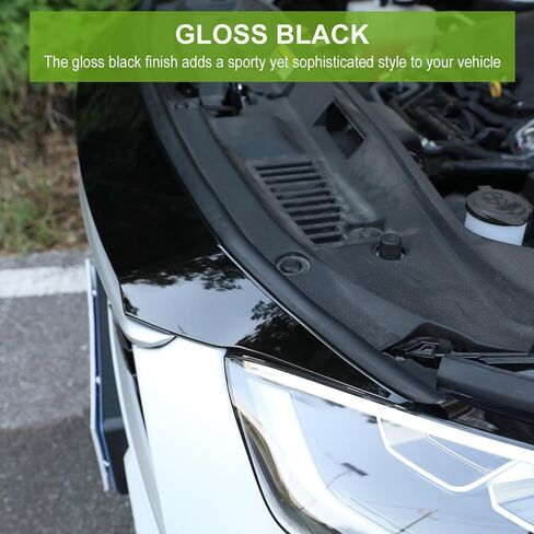 for Highlander Grille Upper Cover Trim Strip, Sporty Front Hood Grille Cover Bonnet Protector for 2020-2025 Toyota Highlander LE, XLE, XSE,Limited, Platinum, Bronze Edition-Glossy Black in Saudi Arabia