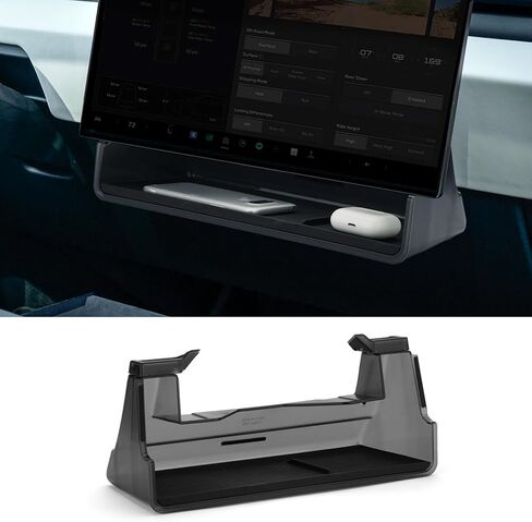 for Tesla Cybertruck Under Screen Storage Center Console Organizer Box with Anti-Slip Silicone Lining for Cybertruck Accessories 2025 2024 in Kuwait