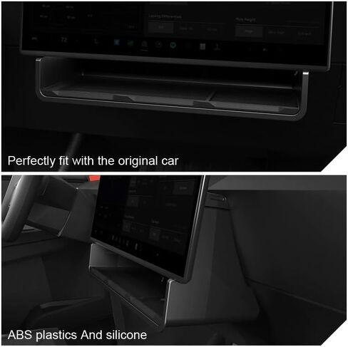 for Tesla Cybertruck Under Screen Storage Center Console Organizer Box with Anti-Slip Silicone Lining for Cybertruck Accessories 2025 2024 in Kuwait
