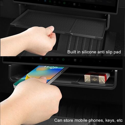 for Tesla Cybertruck Under Screen Storage Center Console Organizer Box with Anti-Slip Silicone Lining for Cybertruck Accessories 2025 2024 in Kuwait