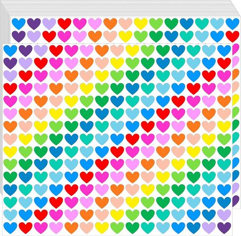 YSHIHE Heart Stickers, 4050 Pieces, 1/2 Inch Mini Colorful Stickers for Kids, Party Favors, Decorating in Kuwait