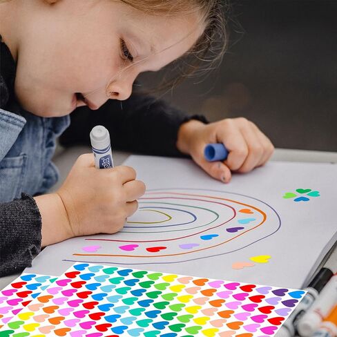 YSHIHE Heart Stickers, 4050 Pieces, 1/2 Inch Mini Colorful Stickers for Kids, Party Favors, Decorating in Kuwait