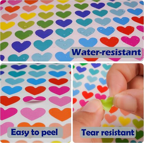 YSHIHE Heart Stickers, 4050 Pieces, 1/2 Inch Mini Colorful Stickers for Kids, Party Favors, Decorating in Kuwait