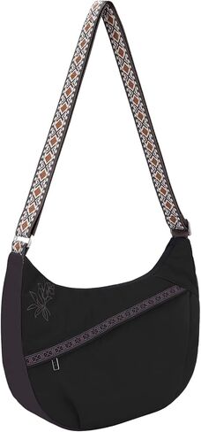 Women’s Crescent Hobo Shoulder Bag, Lightweight Crossbody Purse with Adjustable Wide Strap, Casual Everyday Handbag | Lightweight, Wide Strap, Zipper Pocket, Crescent Shape in Kuwait