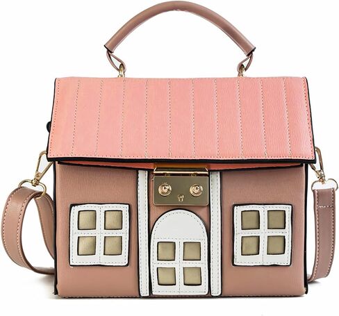 House Shaped Unique Novelty Purse for Women Mini Funny Weird Shoulder Crossbody Bag Handbag Clutch PU Leather in Kuwait