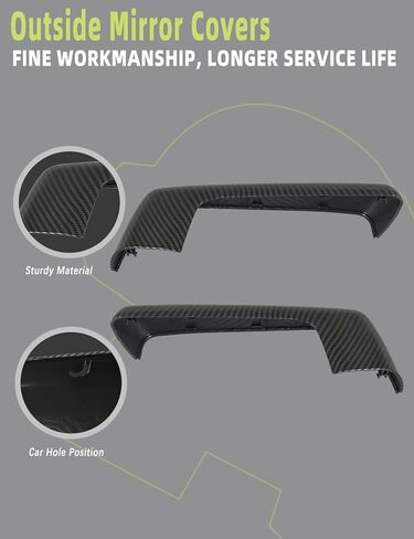 غطاء مرآة الرؤية الخلفية من ألياف الكربون متوافق مع Chevy Silverado 1500 2500 3500 2019-2024/ GMC Sierra 1500 2500 3500 2019-2024 أجزاء الملحقات تحل محل زوج واحد من اليسار واليمين in Kuwait