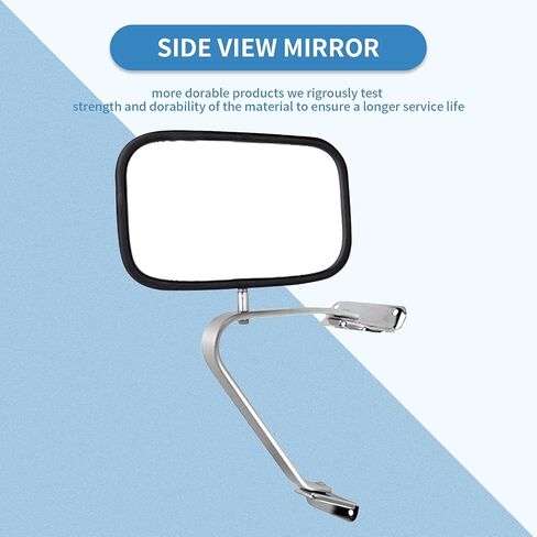 ECCPP Driver and Passenger Side View Mirror Fits for 1980-1984 For Ford F100 150 1980-1997 For Ford For F250 350 450 Ranger Chrome Non-Heated Manual Folding Outside Rear View Replacement Door Mirror in Kuwait