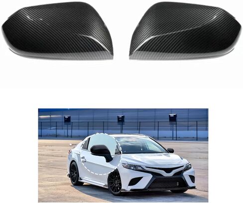 Reanna متوافق مع غطاء مرآة الرؤية الخلفية الجانبية Toyota Camry 2026 2025 2024 2023 2021 2020 2019 2018 ملحقات مرآة الرؤية الخلفية للسيارات (نوع ألياف الكربون) in Saudi Arabia