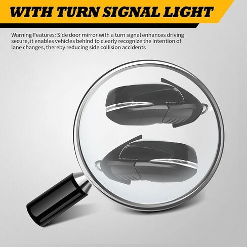 Left and Right Side Mirror Assembly Compatible with 2016-2020 Tacoma Side Door Mirror with Heated and Turn Signal Light TO1320349 TO1321349 87940-04240 87910-04230 (7Pins Black) in Saudi Arabia