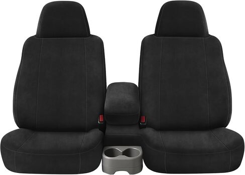 غطاء مقعد متوافق مع مقعد 1998-2003 Chevy S10 60/40 مع مركز فتح ومساند رأس مصبوبة، قماش مخملي هولندي، أسود in Saudi Arabia
