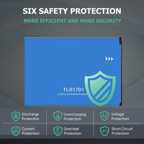 بطارية لـ TLi017D1، (الإصدار الجديد 2025) بطارية بديلة 1850 مللي أمبير في الساعة لـ TCL Flip Pro VZW-TCL-4056W موديل TLi017D1 / TLi017C1 in Kuwait