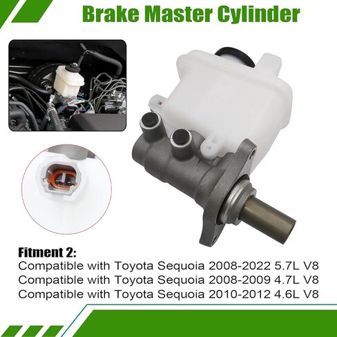 أسطوانة الفرامل الرئيسية من SecosAutoparts مع خزان ومستشعر متوافق مع Toyota Tundra 2007-2015 2017-2019، Sequoia 2008-2019# 472010C070 in Saudi Arabia