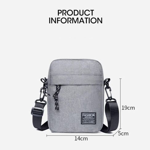 Crossbody Business Nylon Men Handbag Portable Casual Shoulder Bag(Black) in Saudi Arabia