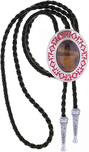 HUABOLA CALYN Bolo tie for Men Women, Native American Leather Necktie Western Cowboy Bola Tie in Kuwait
