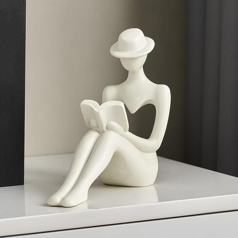 تمثال تمثال سيدة القراءة، ديكور المنزل لهجة النحت الإناث للأرفف، تمثال الهدايا للزوجة والأم والابنة in Kuwait