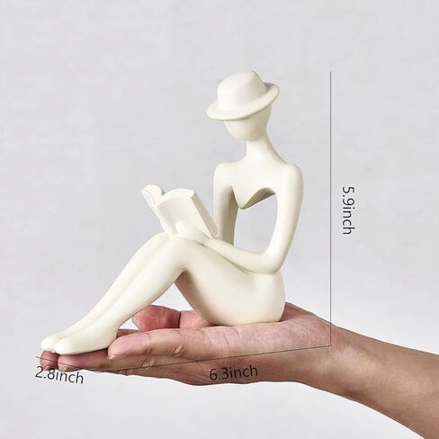 تمثال تمثال سيدة القراءة، ديكور المنزل لهجة النحت الإناث للأرفف، تمثال الهدايا للزوجة والأم والابنة in Kuwait