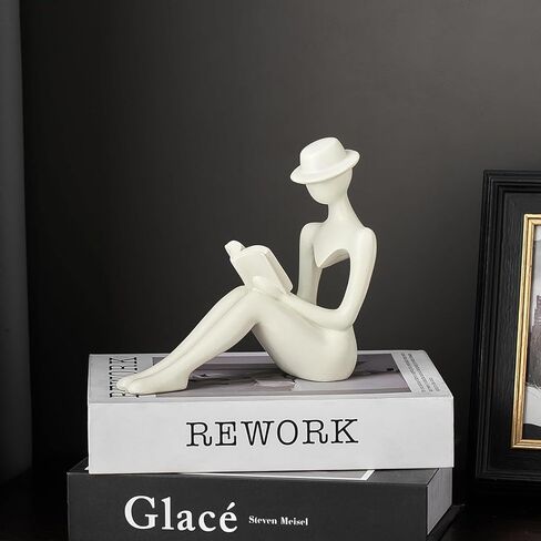 تمثال تمثال سيدة القراءة، ديكور المنزل لهجة النحت الإناث للأرفف، تمثال الهدايا للزوجة والأم والابنة in Kuwait