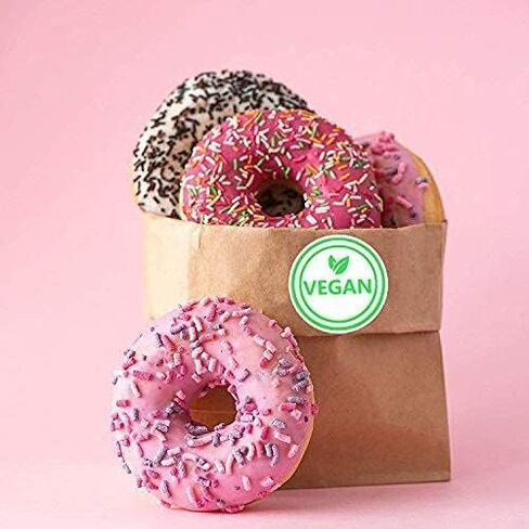 Vegan Food Rotation Labels,1.5 Inch Round Circle Dot Vegan Stickers(500 pcs per roll) in Saudi Arabia