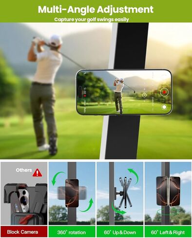 Magnetic Golf Cart Phone Holder, Golf Accessories Gifts for Men Dad Husband Unique, 360° Rotation US Flag Phone Mount for Golf Cart, Birthday Golf Gifts for Men Him Boyfriend, 2026 Golfers Must Haves in Saudi Arabia