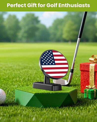 Magnetic Golf Cart Phone Holder, Golf Accessories Gifts for Men Dad Husband Unique, 360° Rotation US Flag Phone Mount for Golf Cart, Birthday Golf Gifts for Men Him Boyfriend, 2026 Golfers Must Haves in Saudi Arabia
