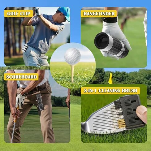 SirChic Golf Gifts for Men and Women Golf Accessory Set (Including rangefinder, Golf Multi-Function Clubs, Golf Balls, Golf Brushes, scorekeeper, Golf shafts, Golf Clips and Gift Boxes) in Saudi Arabia