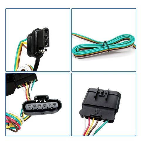 4 Pin Flat Trailer Wiring Harness Fit for Chevrolet Chevy Colorado GMC Canyon 2004-2012 for Isuzu I-280 I-290 I-350 I-370 2006-2008 4 Way Trailer Connector Tow Hitch Wiring Harness Kit 55510 in Saudi Arabia