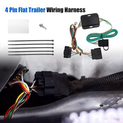 4 Pin Flat Trailer Wiring Harness Fit for Chevrolet Chevy Colorado GMC Canyon 2004-2012 for Isuzu I-280 I-290 I-350 I-370 2006-2008 4 Way Trailer Connector Tow Hitch Wiring Harness Kit 55510 in Saudi Arabia
