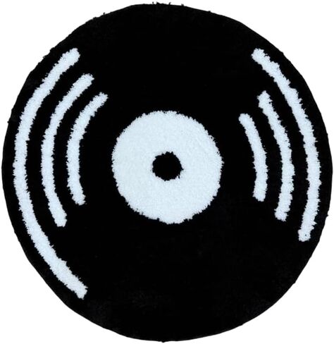 LAKEA Creative Vinyl Record سجادة معنقدة للديكور الداخلي الجمالي للمنزل، سجادة ناعمة لفيلم الرعب (31.5 × 31.5 بوصة) in Kuwait