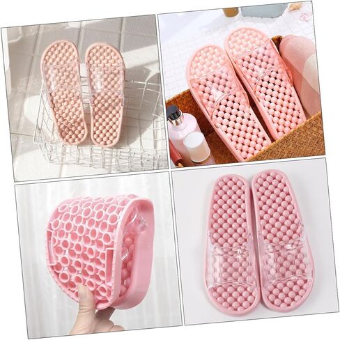 NOLITOY 1pair Unisex Massage Bathing Slippers Non-skid Open Toe Footwear for Home and Spa Fits for Relaxation and Comfort in Saudi Arabia