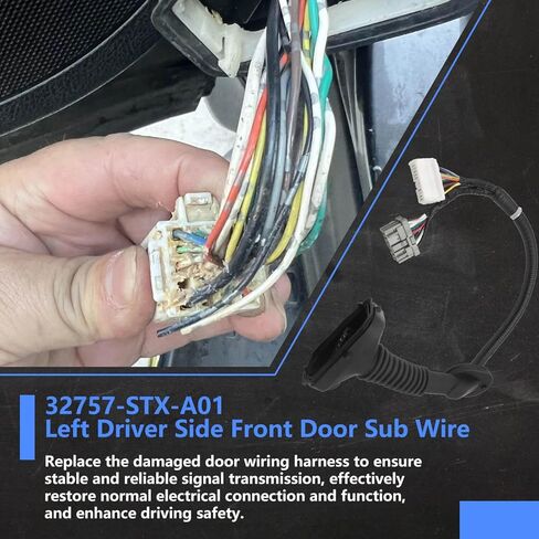32757-STX-A01 Door Wire Harness Front Left Driver Side Door Sub Wire Replacement for Honda Acura MDX 2010-2013, Wiring Harness Replace 32757-STX-A01 32757STXA01 in Saudi Arabia