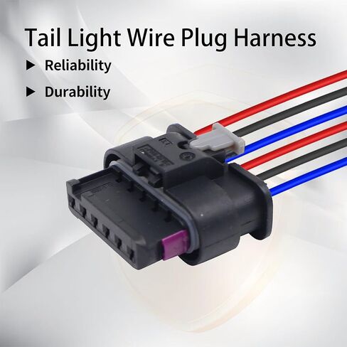HiSport Tail Light Wire Plug Harness - Compatible with Mini Cooper F55 F56 F57 TailLight Socket 6-Wire - Replace 63217361305 in Saudi Arabia