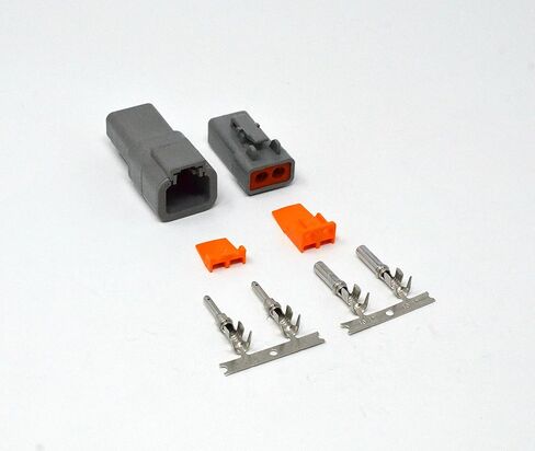Deutsch DTP 2-Pin Connector Kit 10-12 AWG Stamped Open Barrel Contacts (Made in USA) in Kuwait