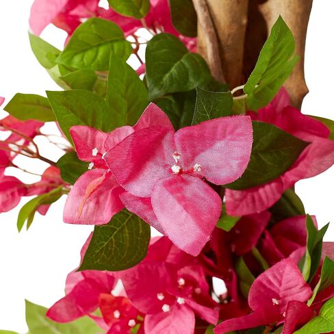 1 Pack 63" Artificial Bougainvillea Tree, Realistic Fake Plants with Planter, Decorative Topiary Plant for Outdoor, Indoor, Porch, Garden, Patio Decor (Red-Large) in Saudi Arabia