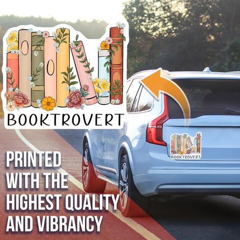 Bibliophile Bookshelf Magnet - Book Lover Gift - Floral Decor Accessories Car Magnet - Bookworm Reading Magnet - Bookish Gifts for Readers - Book Heart - AAMT1746 in Saudi Arabia