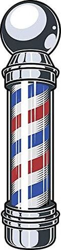 Magnet Cool Barbershop Light Sign Cartoon Magnetic Vinyl Magnet Bumper Sticker (12" Tall, Colored) in Saudi Arabia